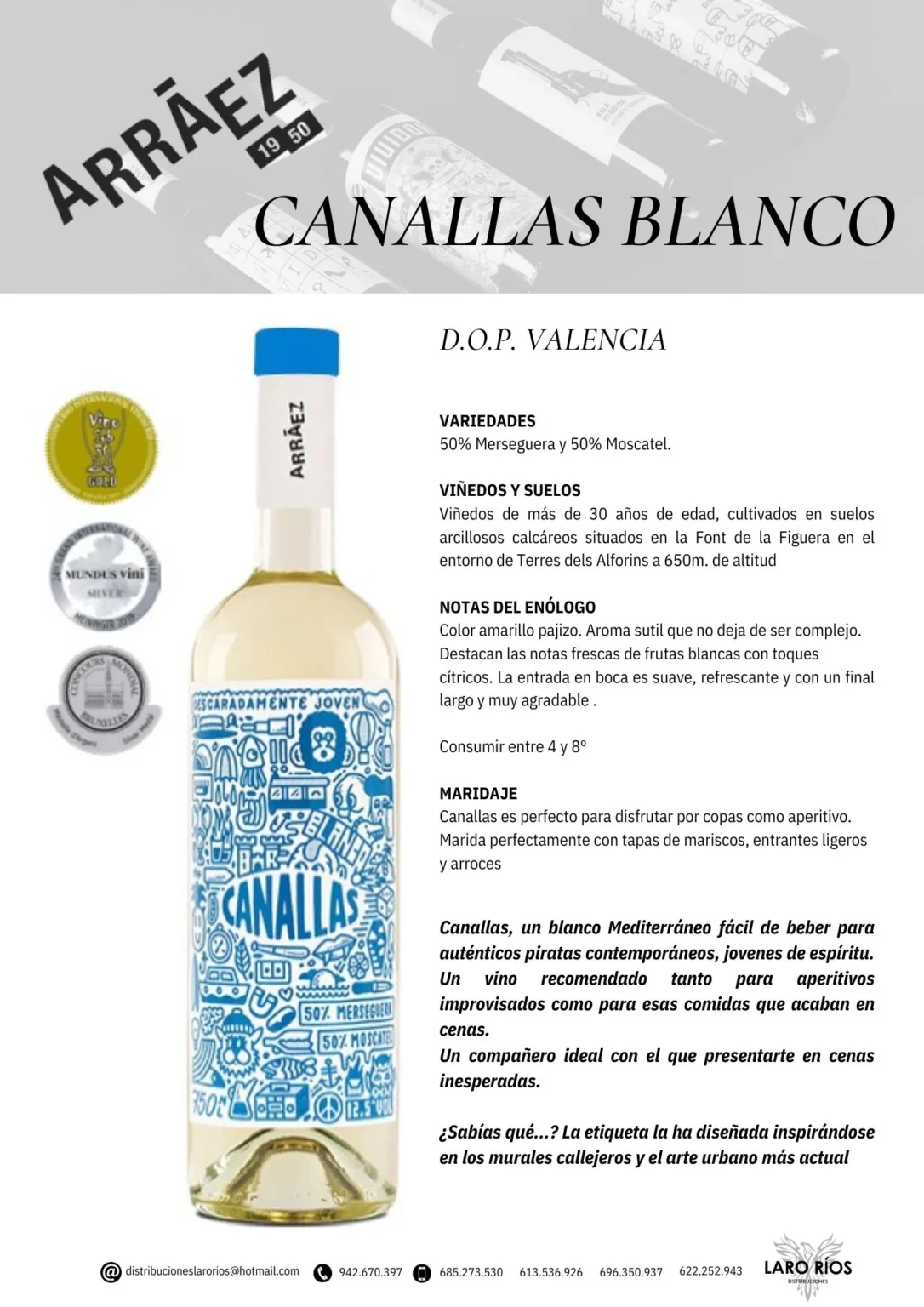 Canallas Blanco | DISTRIBUCIONES LARO RIOS SL