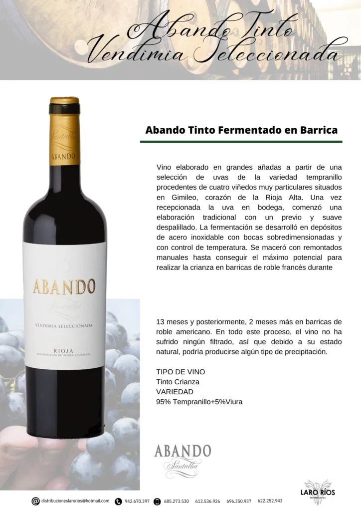 Abando Tinto | DISTRIBUCIONES LARO RIOS SL