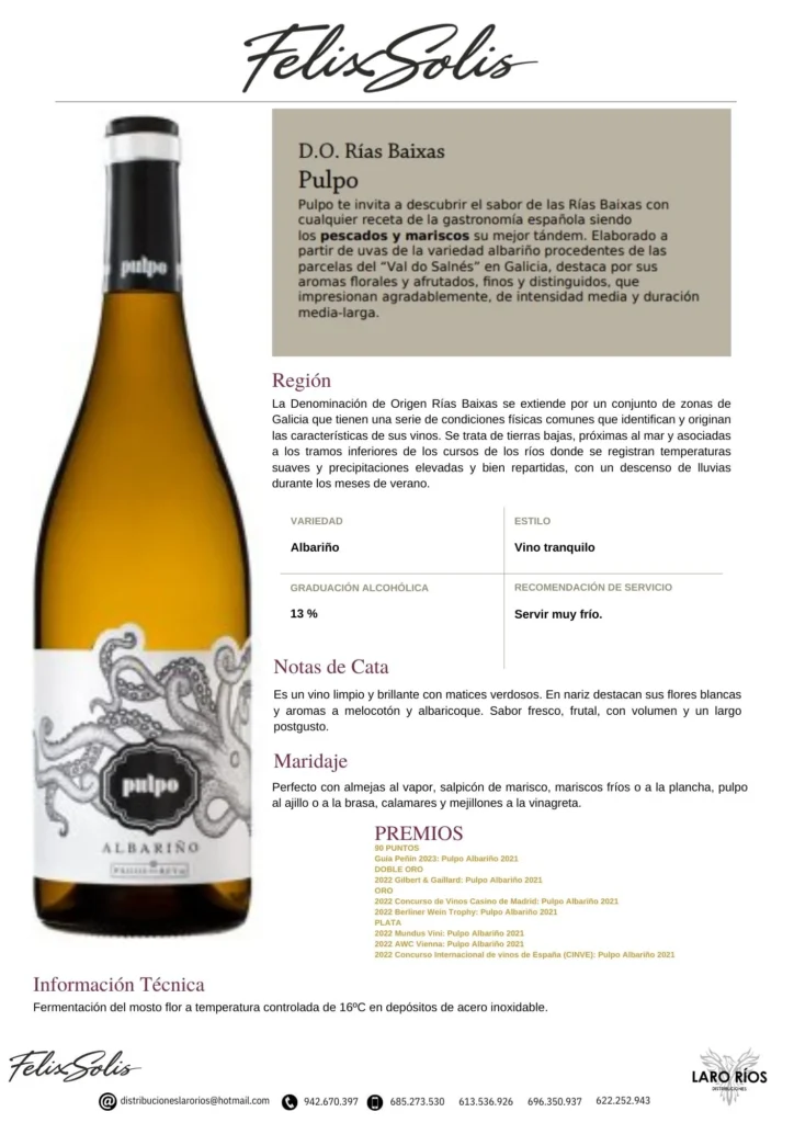Pulpo | DISTRIBUCIONES LARO RIOS SL