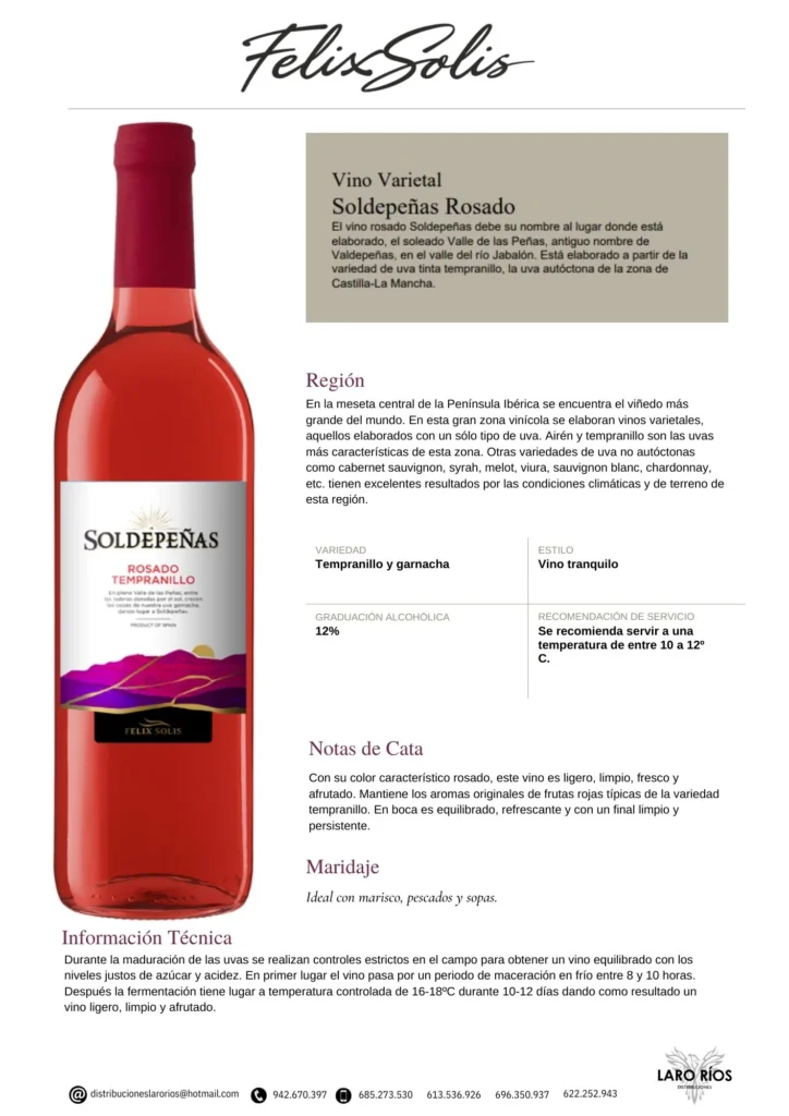 Soldepenas Rosado | DISTRIBUCIONES LARO RIOS SL