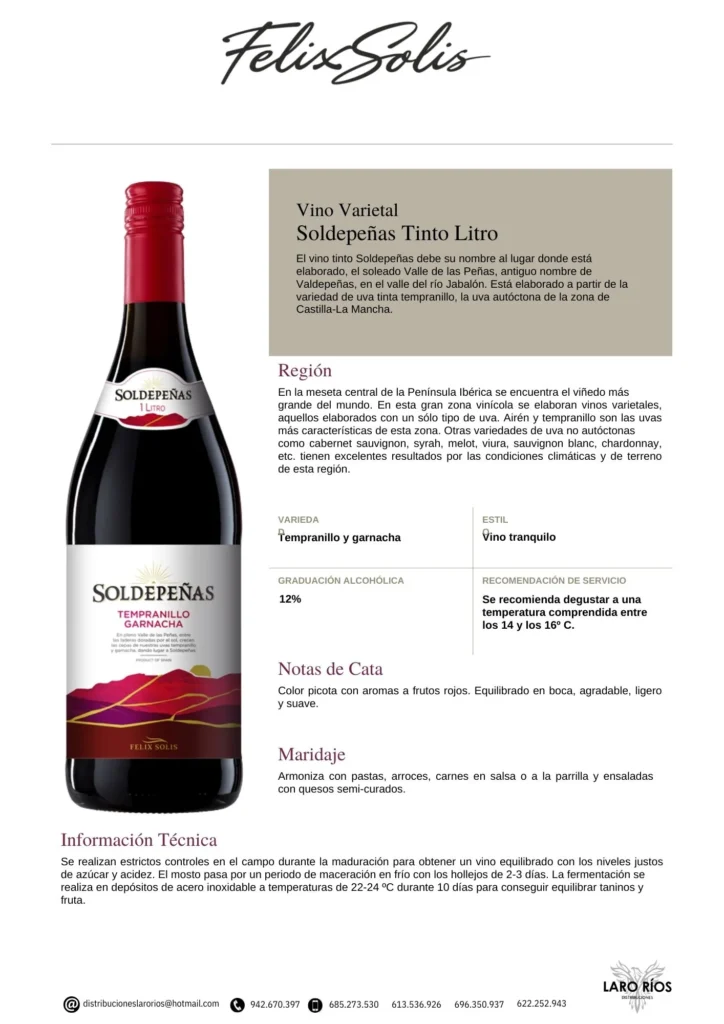 Soldepenas Tinto Rosca | DISTRIBUCIONES LARO RIOS SL