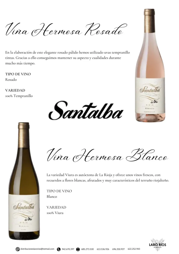 Vina Hermosa Rosado Y Blanco | DISTRIBUCIONES LARO RIOS SL